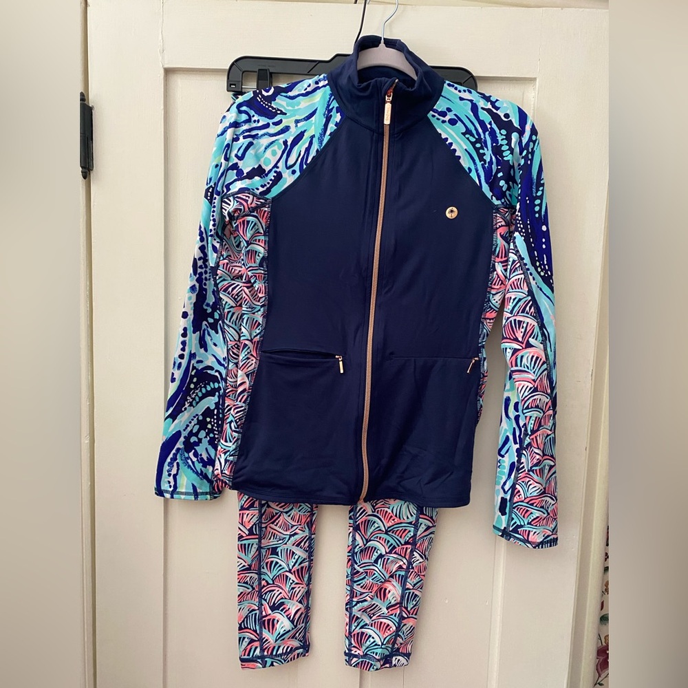 EUC Lilly Pulitzer Luxletic leggings jacket SET small